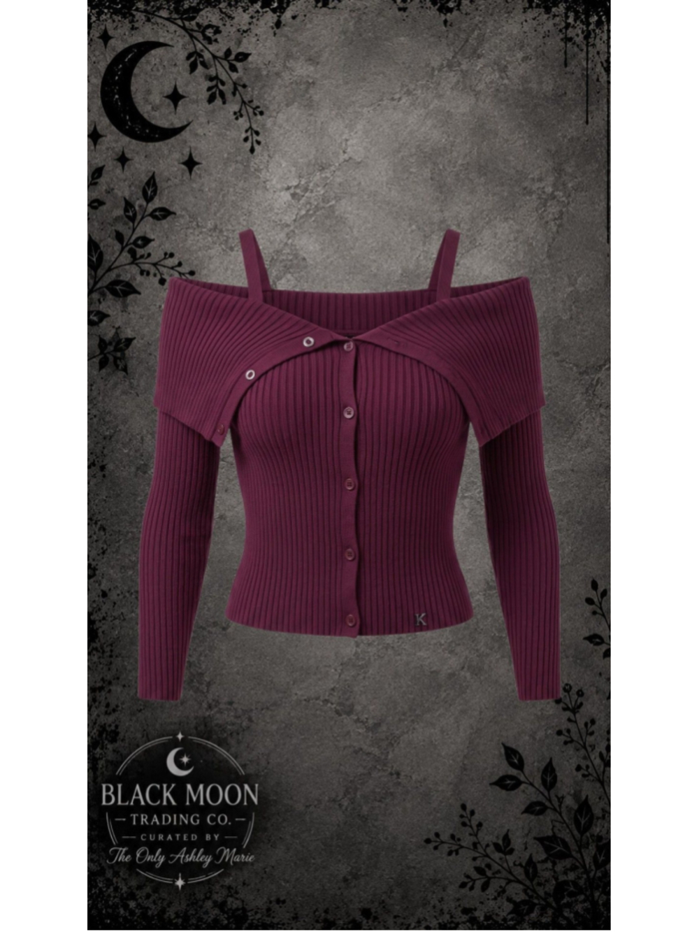 Killstar Dusk Empress Knit Top Purple XL